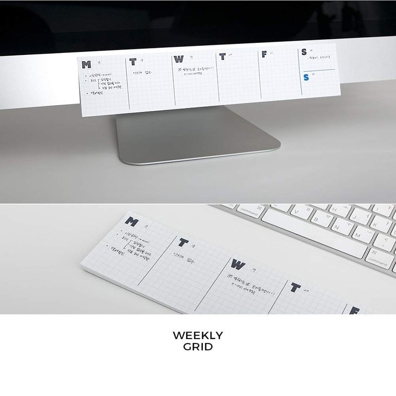 JSTORY Sticky Planner Adhesive Paper Note Columnar Scheduler Organizer to-do One Size Weekly White - Image 4